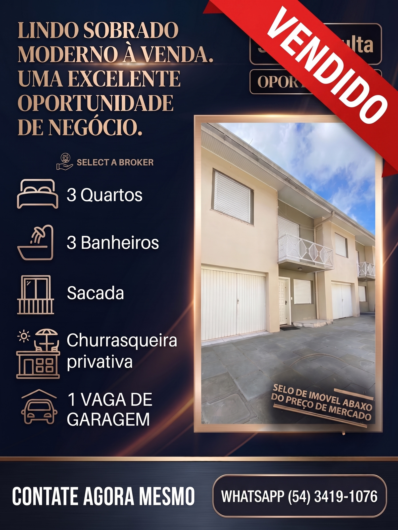 Sobrado com móveis planejados em condomínio — Residencial Argos